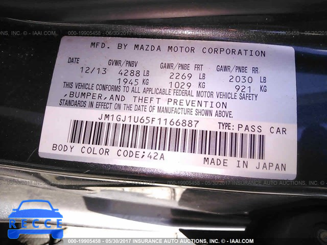 2015 Mazda 6 SPORT JM1GJ1U65F1166887 Bild 8