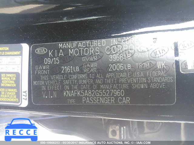 2016 KIA Forte KNAFK5A82G5527960 image 8