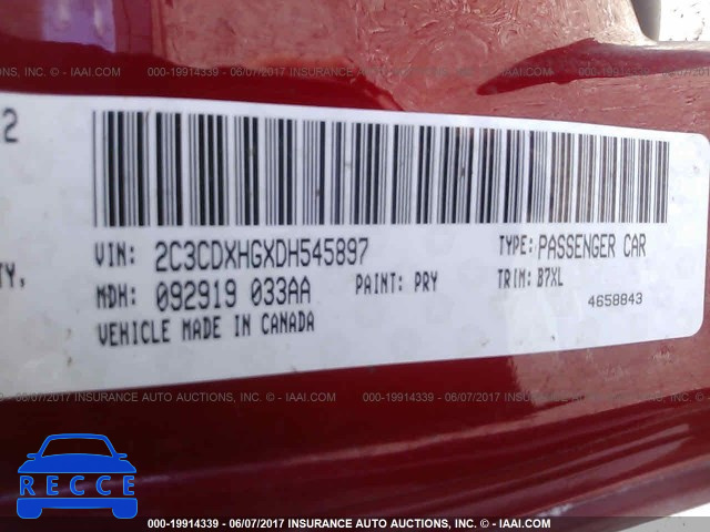 2013 Dodge Charger 2C3CDXHGXDH545897 зображення 8