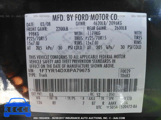 2008 Ford Ranger SUPER CAB 1FTYR14DX8PA79675 image 8