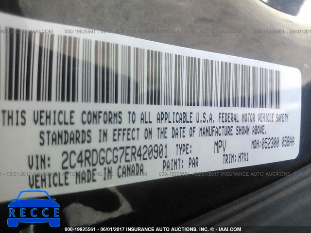 2014 Dodge Grand Caravan 2C4RDGCG7ER420901 image 8