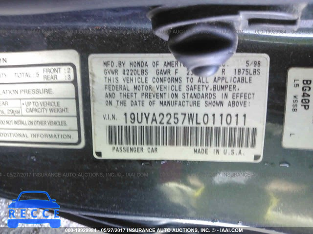 1998 Acura 3.0CL 19UYA2257WL011011 image 8