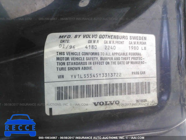 1996 Volvo 850 GLT YV1LS5545T3313722 image 8