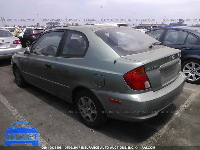 2003 Hyundai Accent KMHCG35C83U246204 image 2