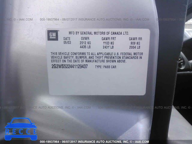 2004 Pontiac Grand Prix 2G2WS522441129437 зображення 8