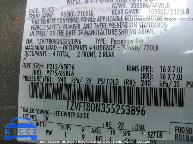 2005 Ford Mustang 1ZVFT80N355253896 image 8