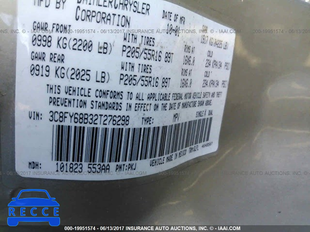 2002 Chrysler PT Cruiser 3C8FY68B32T276298 зображення 8