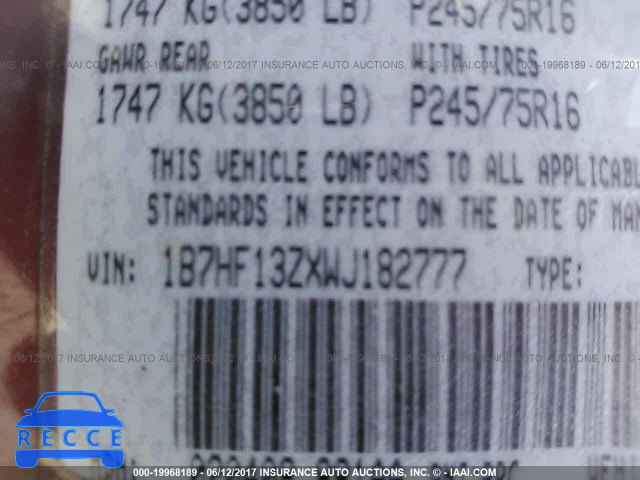 1998 Dodge RAM 1500 1B7HF13ZXWJ182777 image 8