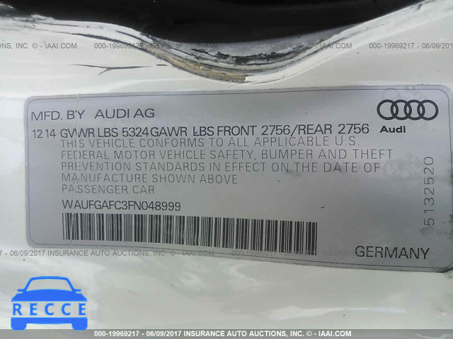 2015 Audi A6 PREMIUM PLUS WAUFGAFC3FN048999 image 8