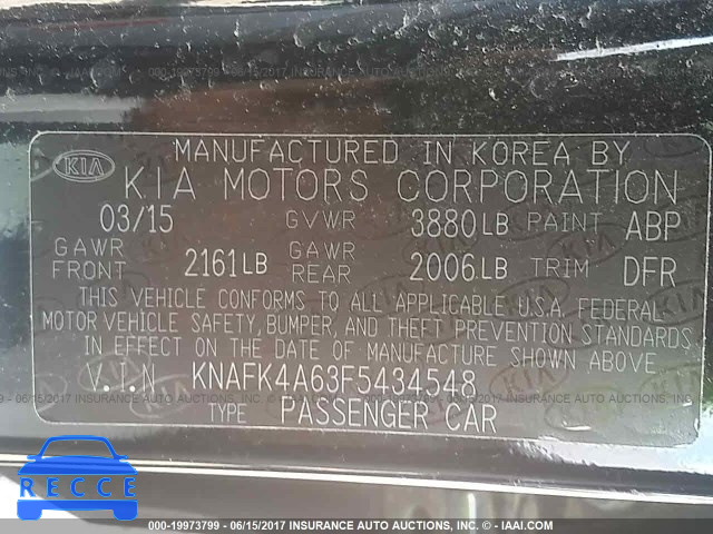 2015 KIA Forte KNAFK4A63F5434548 image 8