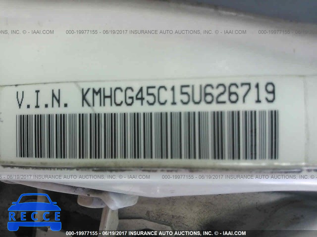 2005 Hyundai Accent GL KMHCG45C15U626719 image 8