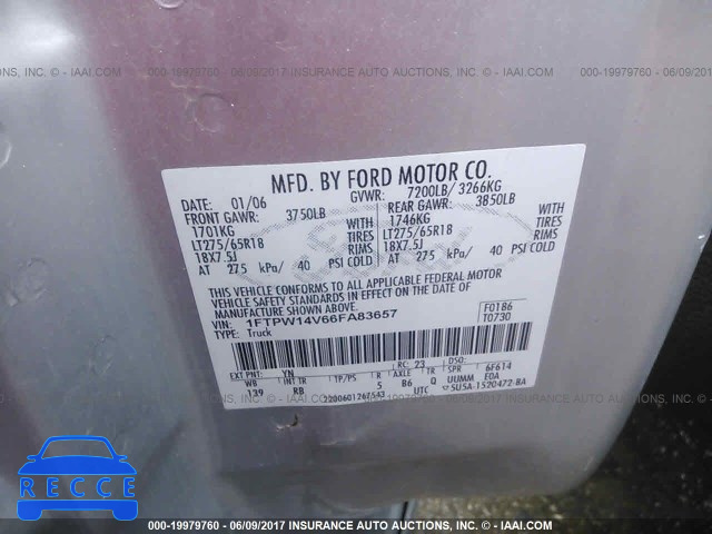 2006 Ford F150 1FTPW14V66FA83657 image 8