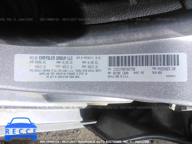 2015 Chrysler 200 1C3CCCFB8FN587790 Bild 8