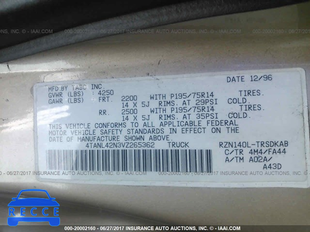1997 Toyota Tacoma 4TANL42N3VZ265362 image 8