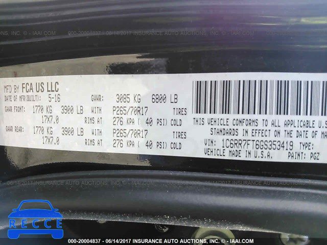 2016 RAM 1500 ST 1C6RR7FT6GS353419 image 8