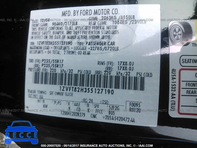 2005 Ford Mustang 1ZVFT82H355127190 image 8