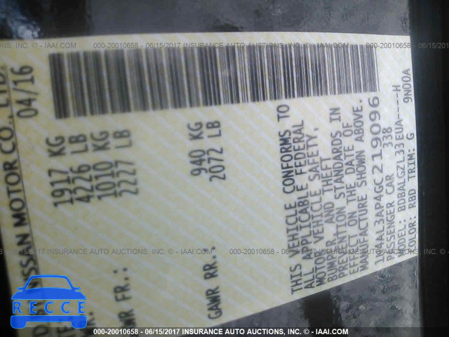 2016 Nissan Altima 1N4AL3AP4GC219096 image 8