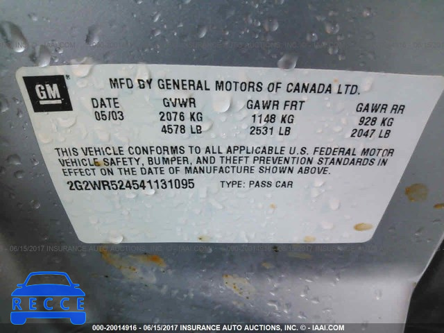 2004 Pontiac Grand Prix 2G2WR524541131095 image 8