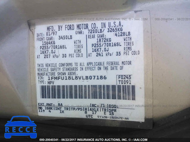 1997 Ford Expedition 1FMFU18L8VLB07186 image 8