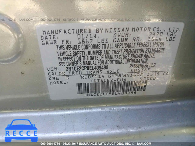 2014 Nissan Versa Note 3N1CE2CP9EL409498 image 8