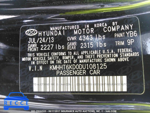 2013 Hyundai Genesis Coupe 2.0T KMHHT6KD0DU108125 image 8