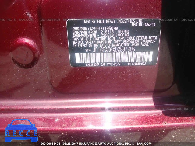2013 Subaru Impreza PREMIUM JF1GPAC6XD2881306 image 8