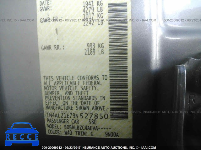 2009 Nissan Altima 1N4AL21E79N527850 image 8