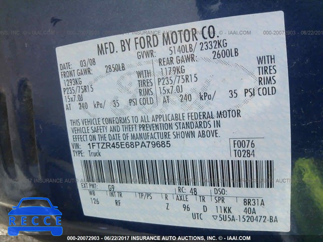 2008 Ford Ranger 1FTZR45E68PA79685 image 8