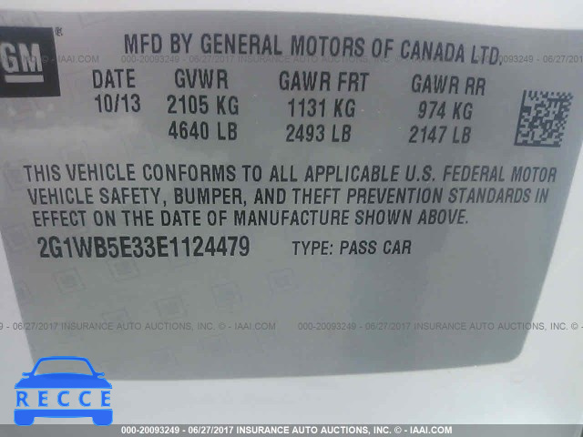 2014 Chevrolet Impala Limited 2G1WB5E33E1124479 image 8