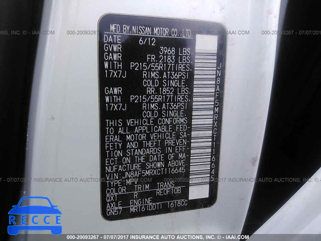 2012 Nissan Juke JN8AF5MRXCT116645 Bild 8