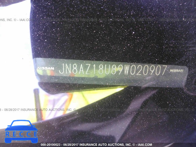 2009 Nissan Murano S/SL JN8AZ18U89W020907 image 8