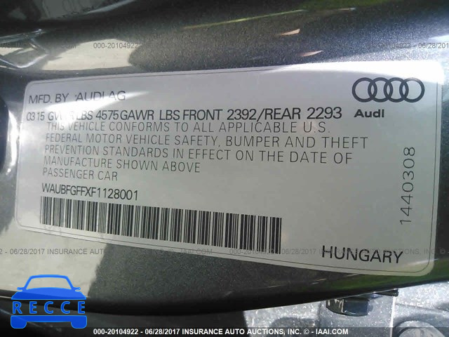 2015 Audi A3 WAUBFGFFXF1128001 image 8