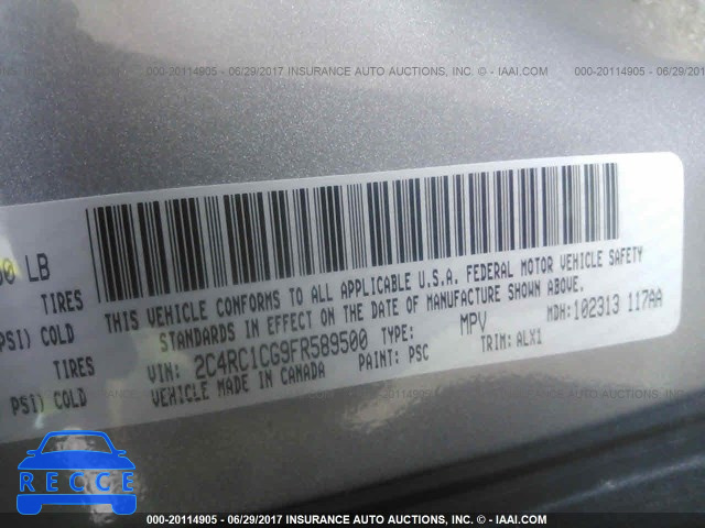 2015 Chrysler Town & Country TOURING L 2C4RC1CG9FR589500 image 8