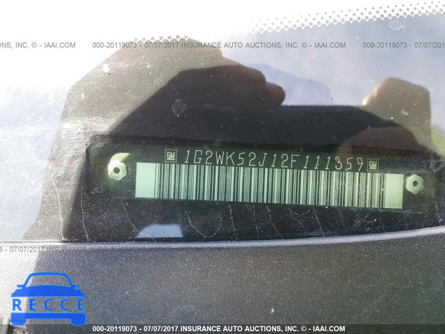 2002 PONTIAC GRAND PRIX SE 1G2WK52J12F111359 image 8