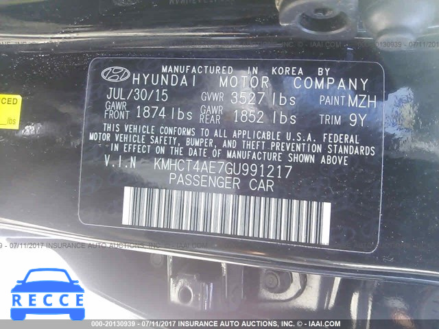 2016 Hyundai Accent KMHCT4AE7GU991217 image 8