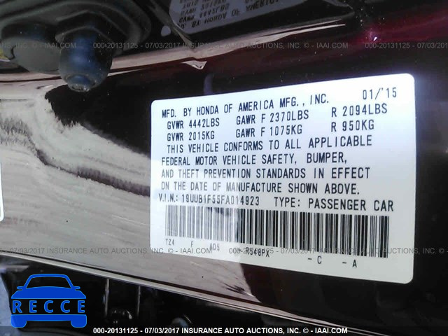 2015 Acura TLX TECH 19UUB1F55FA014923 Bild 8