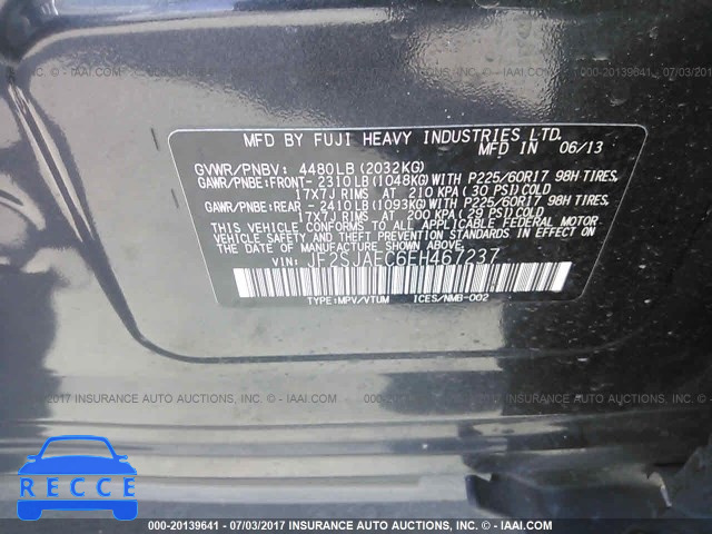 2014 Subaru Forester 2.5I PREMIUM JF2SJAEC6EH467237 image 8