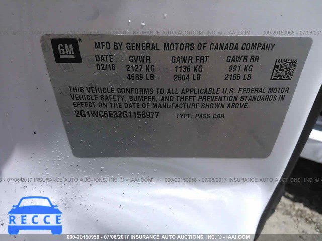 2016 Chevrolet Impala Limited LTZ 2G1WC5E32G1158977 image 8