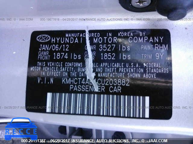 2012 Hyundai Accent KMHCT4AE1CU203882 image 8