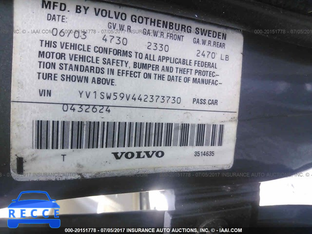 2004 Volvo V70 YV1SW59V442373730 зображення 8