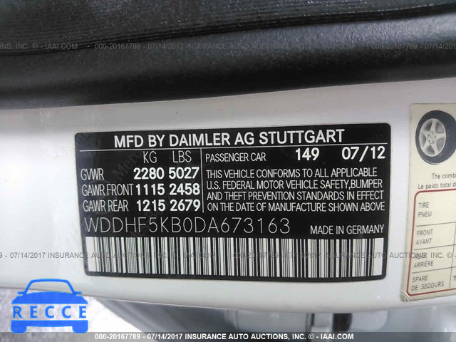 2013 Mercedes-benz E 350 WDDHF5KB0DA673163 image 8