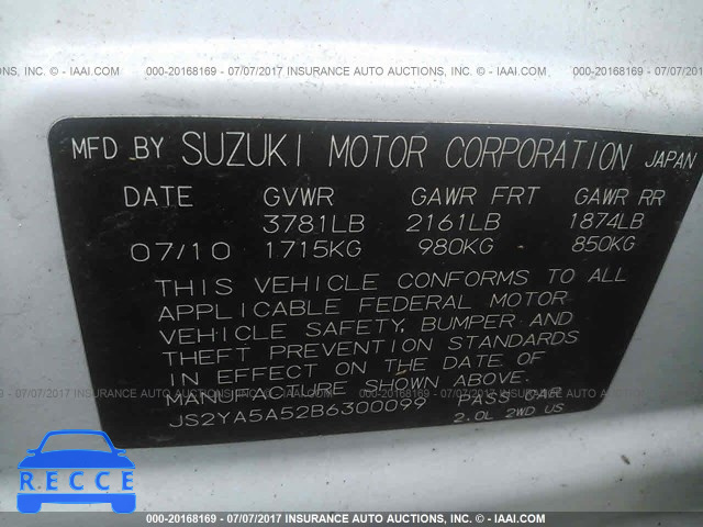 2011 Suzuki SX4 JS2YA5A52B6300099 image 8