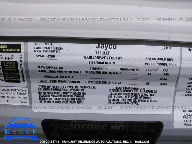 2015 JAYCO OTHER 1UJBJ0BR2F7TC0191 image 5