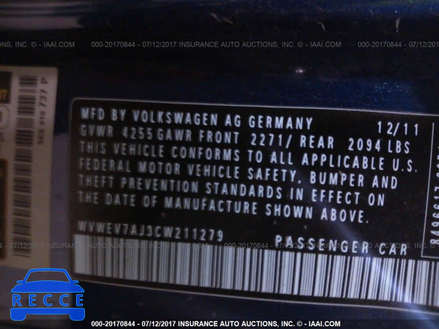 2012 Volkswagen GTI WVWEV7AJ3CW211279 Bild 8