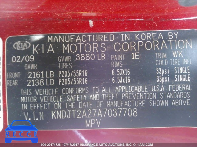 2010 KIA Soul KNDJT2A27A7037708 зображення 8