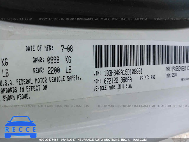 2009 Dodge Caliber SXT 1B3HB48A19D108801 image 8