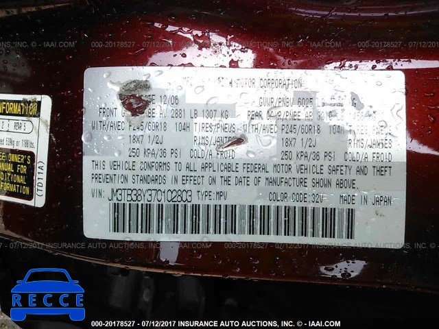 2007 Mazda CX-9 JM3TB38Y370102803 image 8