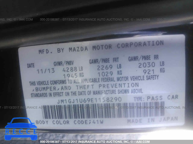 2014 Mazda 6 SPORT JM1GJ1U69E1158290 зображення 8
