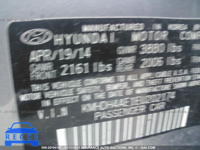 2014 Hyundai Elantra KMHDH4AE1EU202174 зображення 8