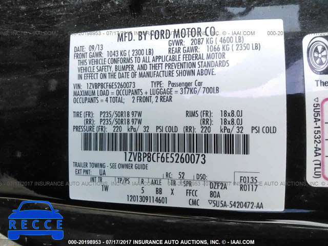 2014 Ford Mustang 1ZVBP8CF6E5260073 image 8